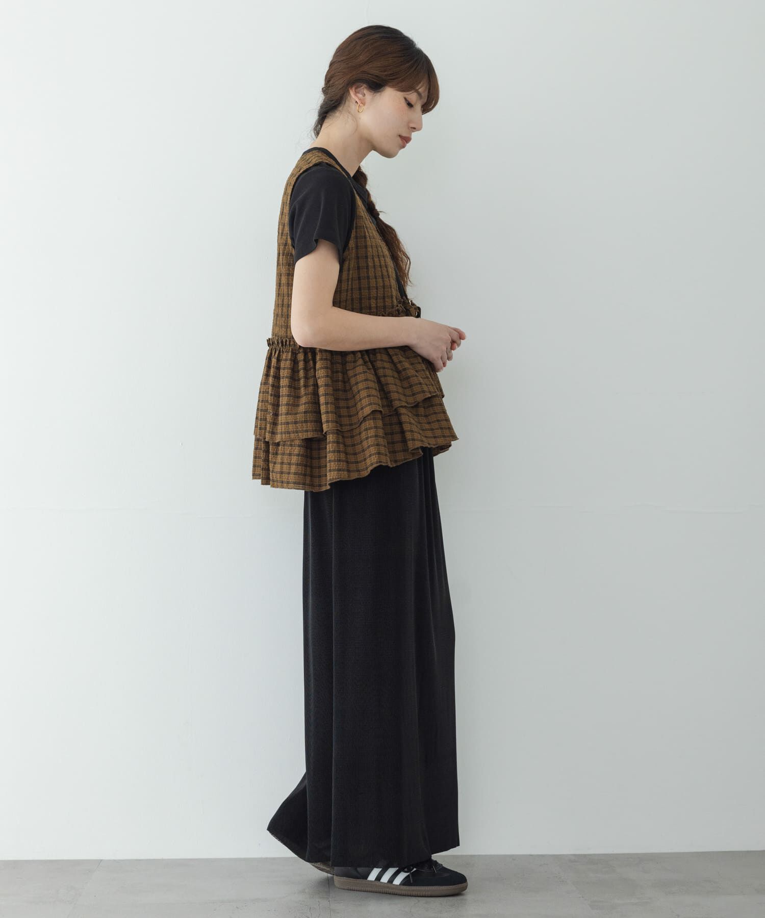 Sonny Label 「サッカーチェックペプラムベストブラウス」|シャツ・ブラウス|