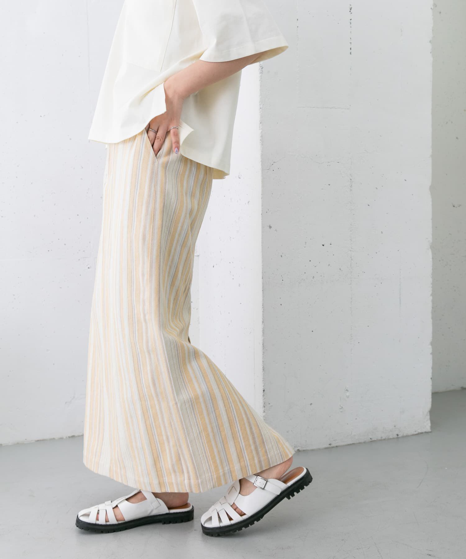  「ストライプペンシルスカート」|スカート|