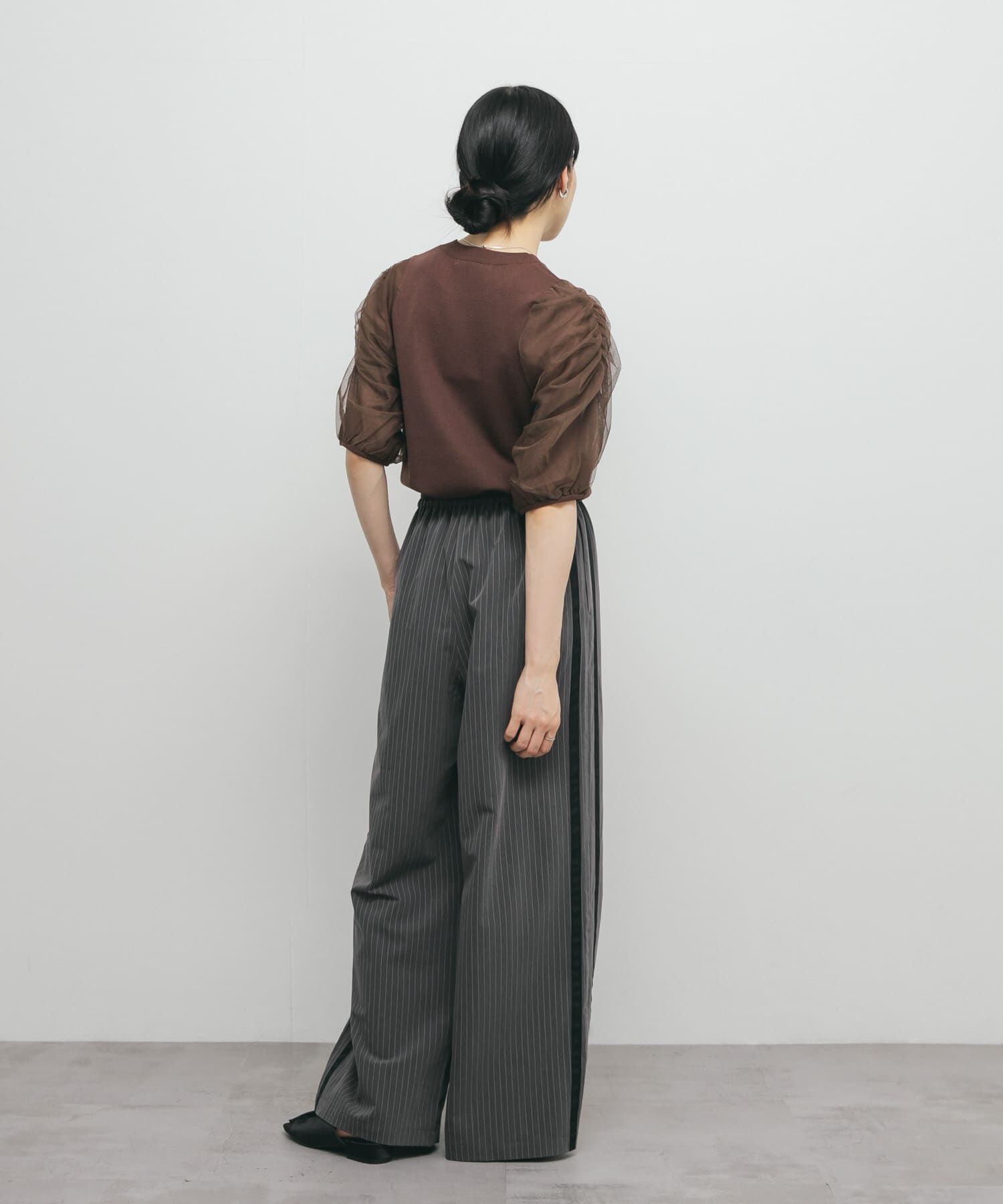  「チュールスリーブニット」|ニット・セーター|