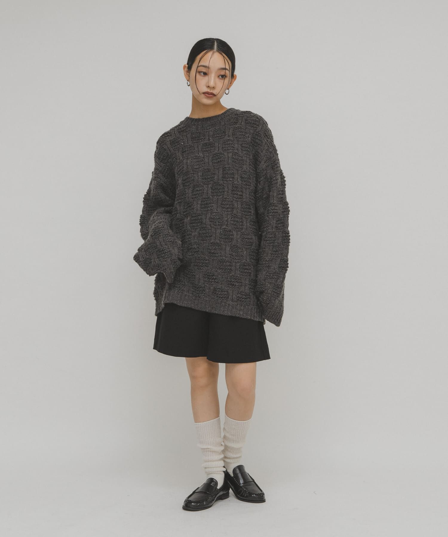  「グリッドパターンニット」|ニット・セーター|