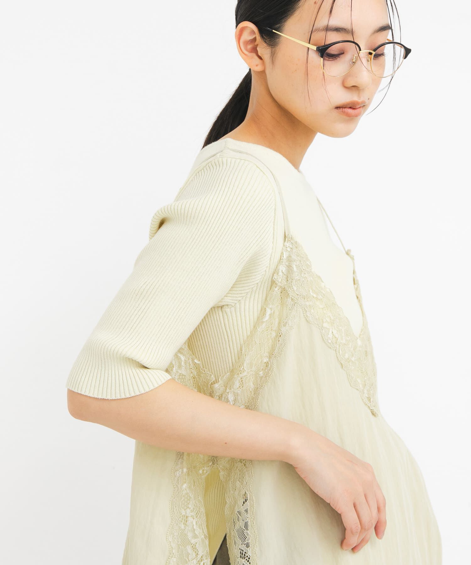  「アシンメトリーRIBニット」|ニット・セーター|