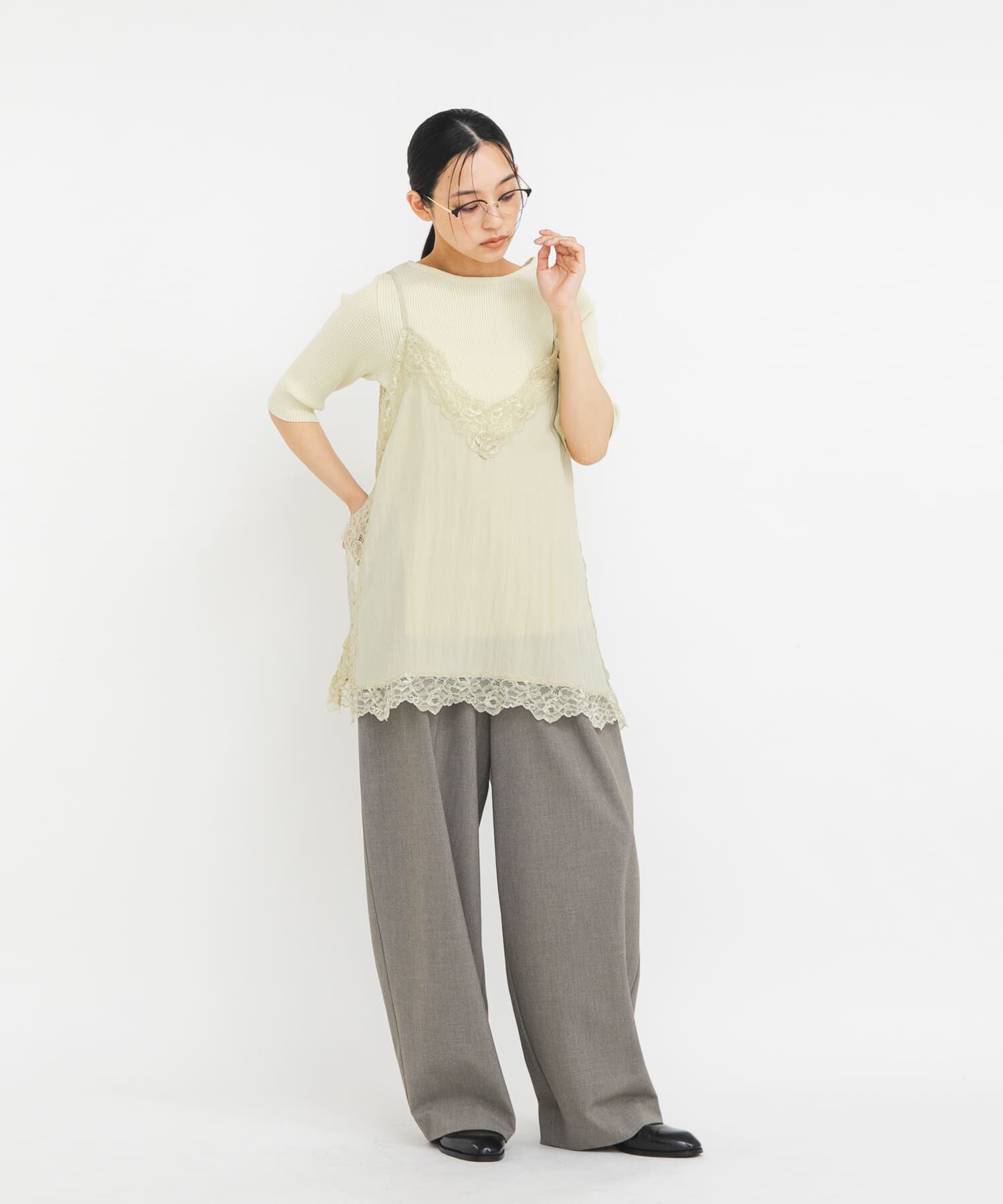  「アシンメトリーRIBニット」|ニット・セーター|