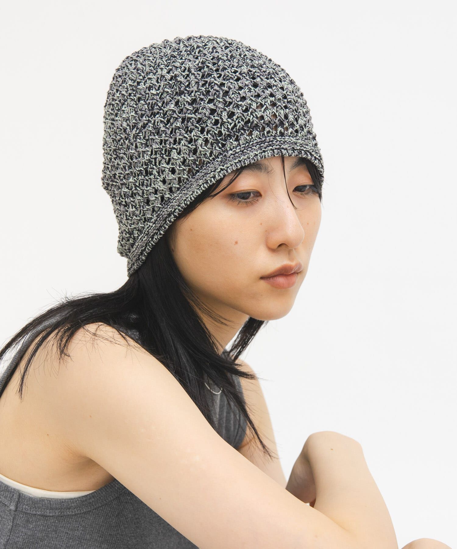  「マルチカラーニットビーニー」|ニット帽|