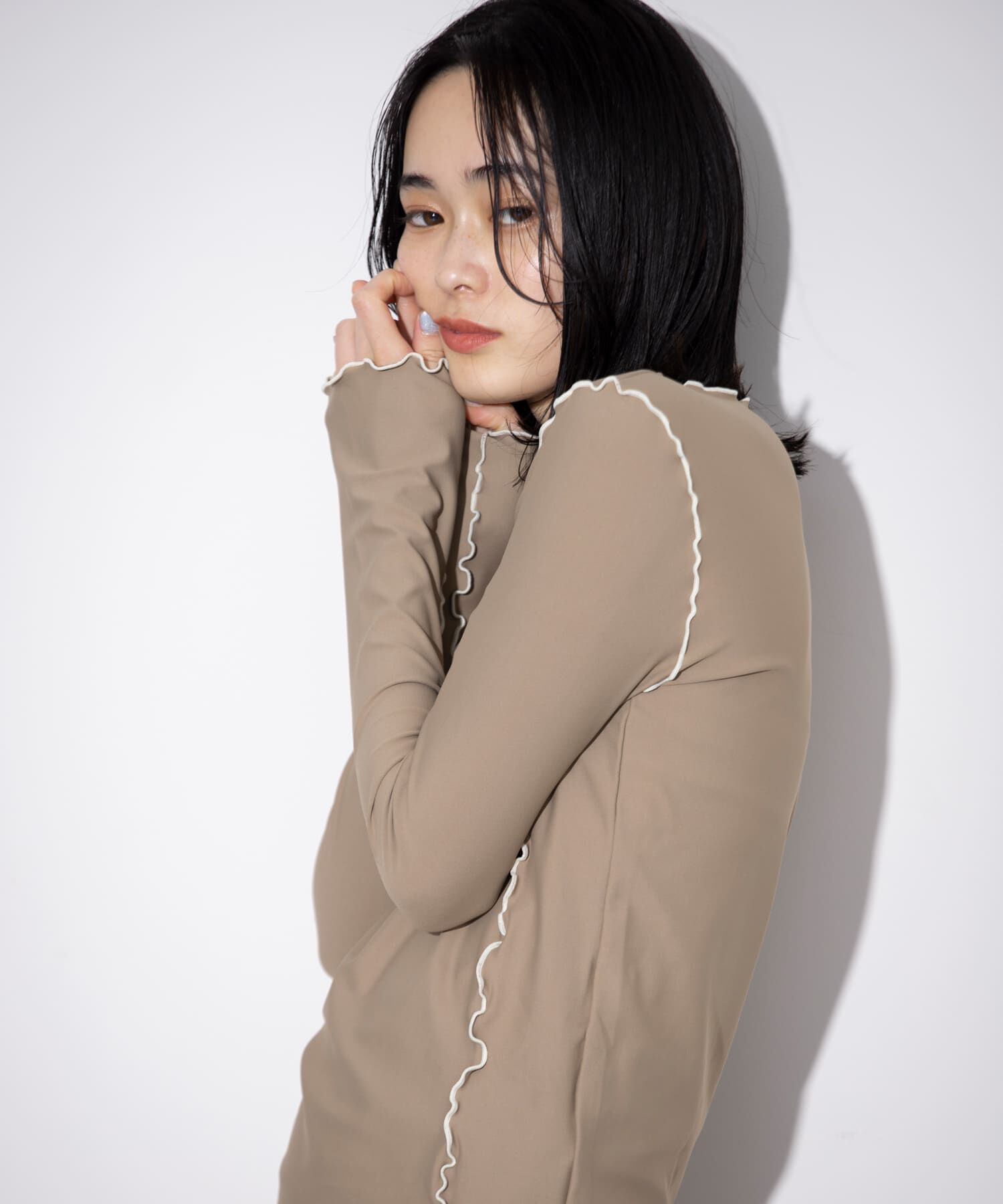 SENSE OF PLACE by URBAN RESEARCH「メローラインロングスリーブラッシュガード」|ビキニ|