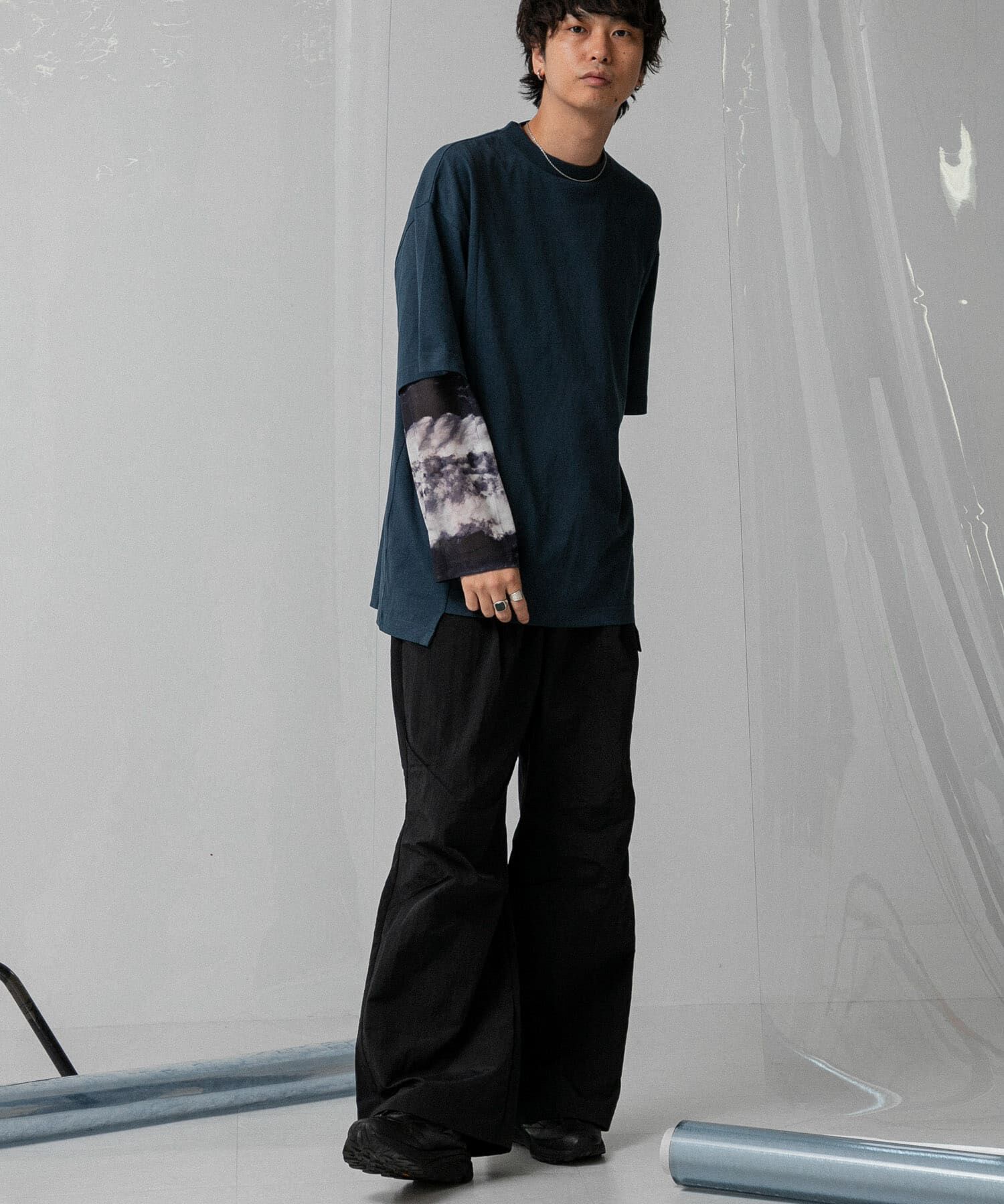 SENSE OF PLACE by URBAN RESEARCH「『わたべ&times;SOP』キリカエデザインルーズグラフィックTシャツ」|Tシャツ・カットソー|