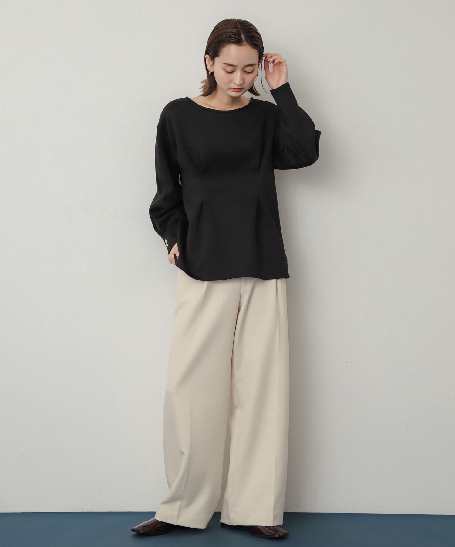 SENSE OF PLACE by URBAN RESEARCH「スクエアトゥフラットシューズ」|バレエシューズ|