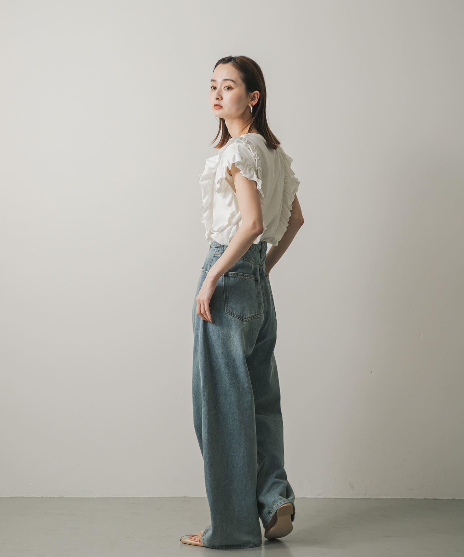 SENSE OF PLACE by URBAN RESEARCH「ギャザーフリルトップ」|Tシャツ・カットソー|