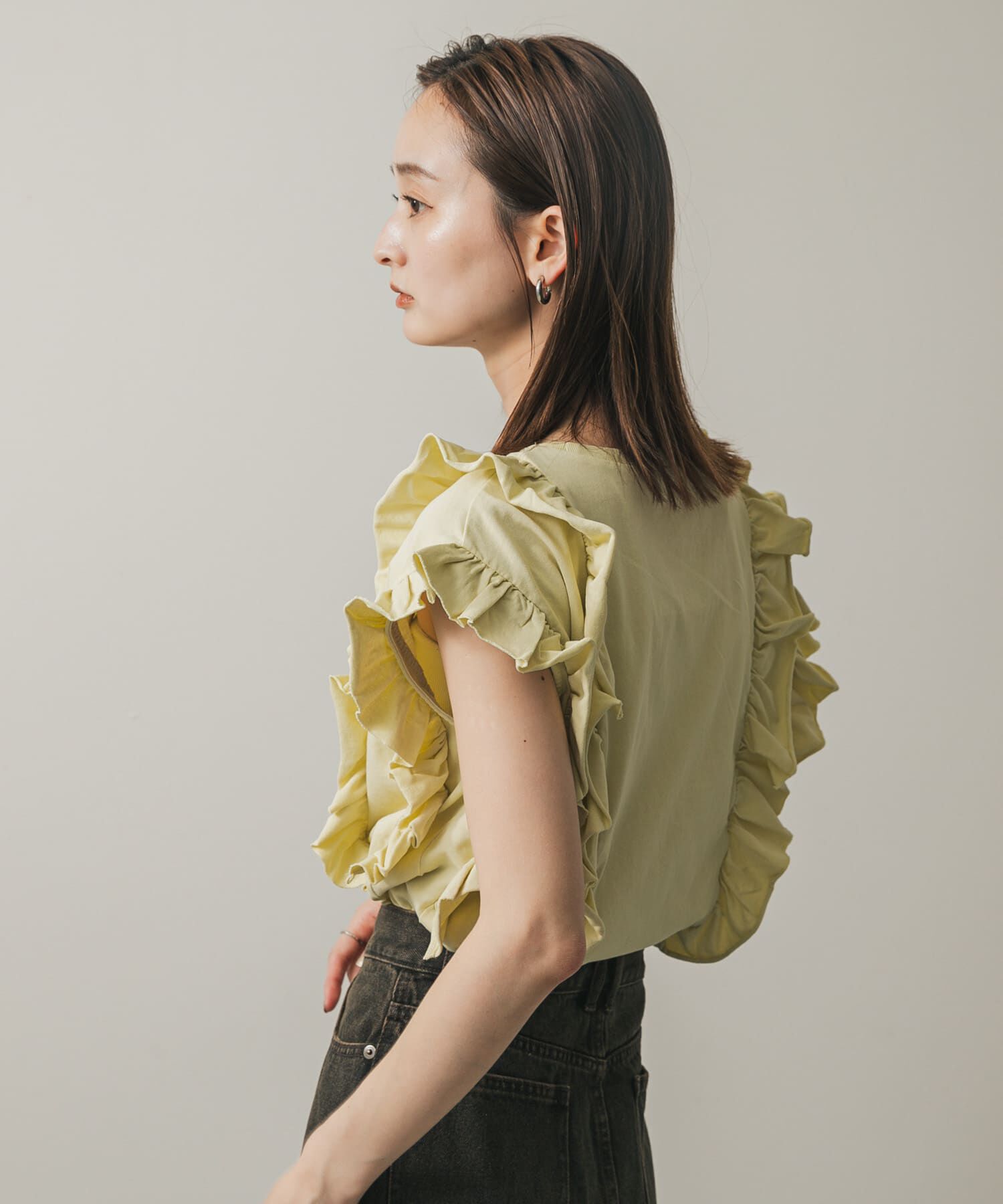 SENSE OF PLACE by URBAN RESEARCH「ギャザーフリルトップ」|Tシャツ・カットソー|