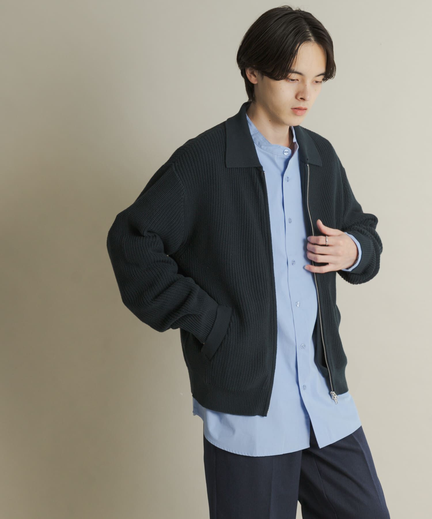 SENSE OF PLACE by URBAN RESEARCH「ダブルジップニットカーディガン」|ニット・セーター|