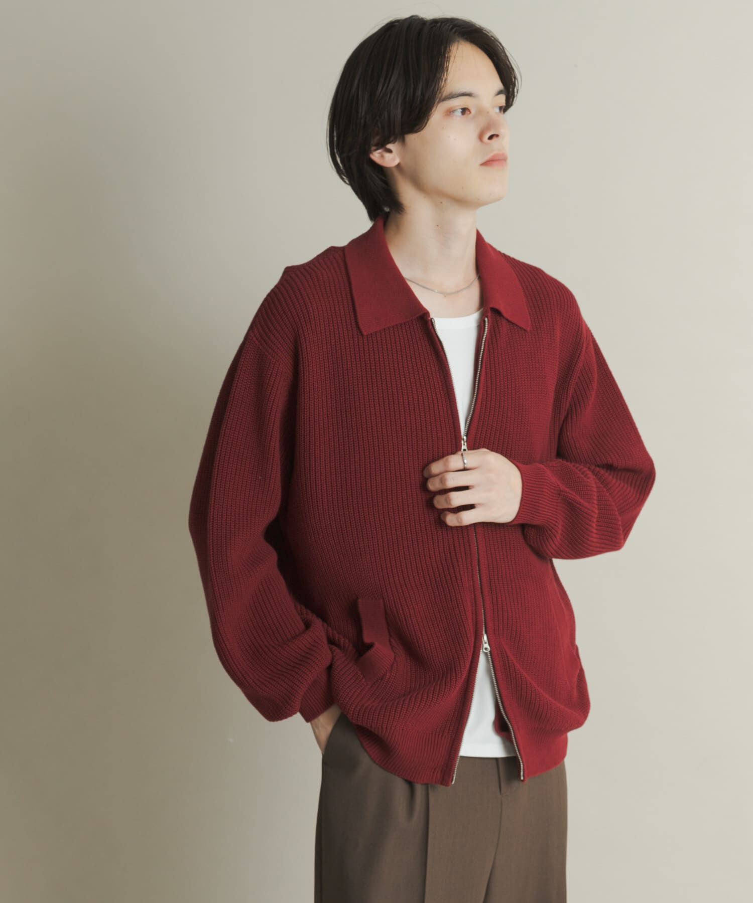 SENSE OF PLACE by URBAN RESEARCH「ダブルジップニットカーディガン」|ニット・セーター|