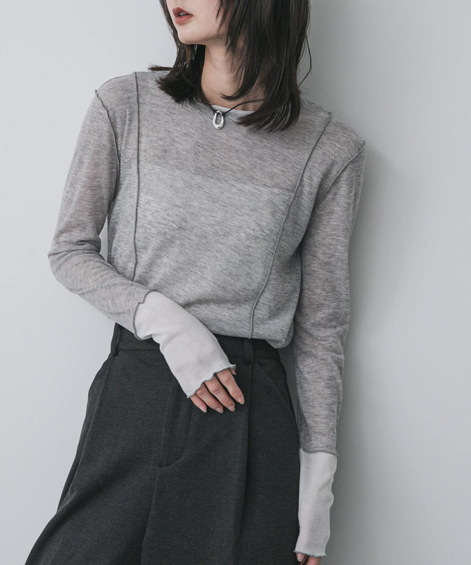 SENSE OF PLACE by URBAN RESEARCH「レイヤードメローTシャツ」|Tシャツ・カットソー|ライトグレー