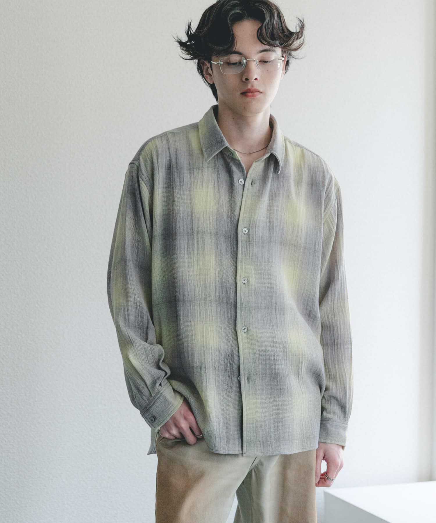 SENSE OF PLACE by URBAN RESEARCH「オンブレーチェックレギュラーカラーシャツ」|シャツ・ブラウス|