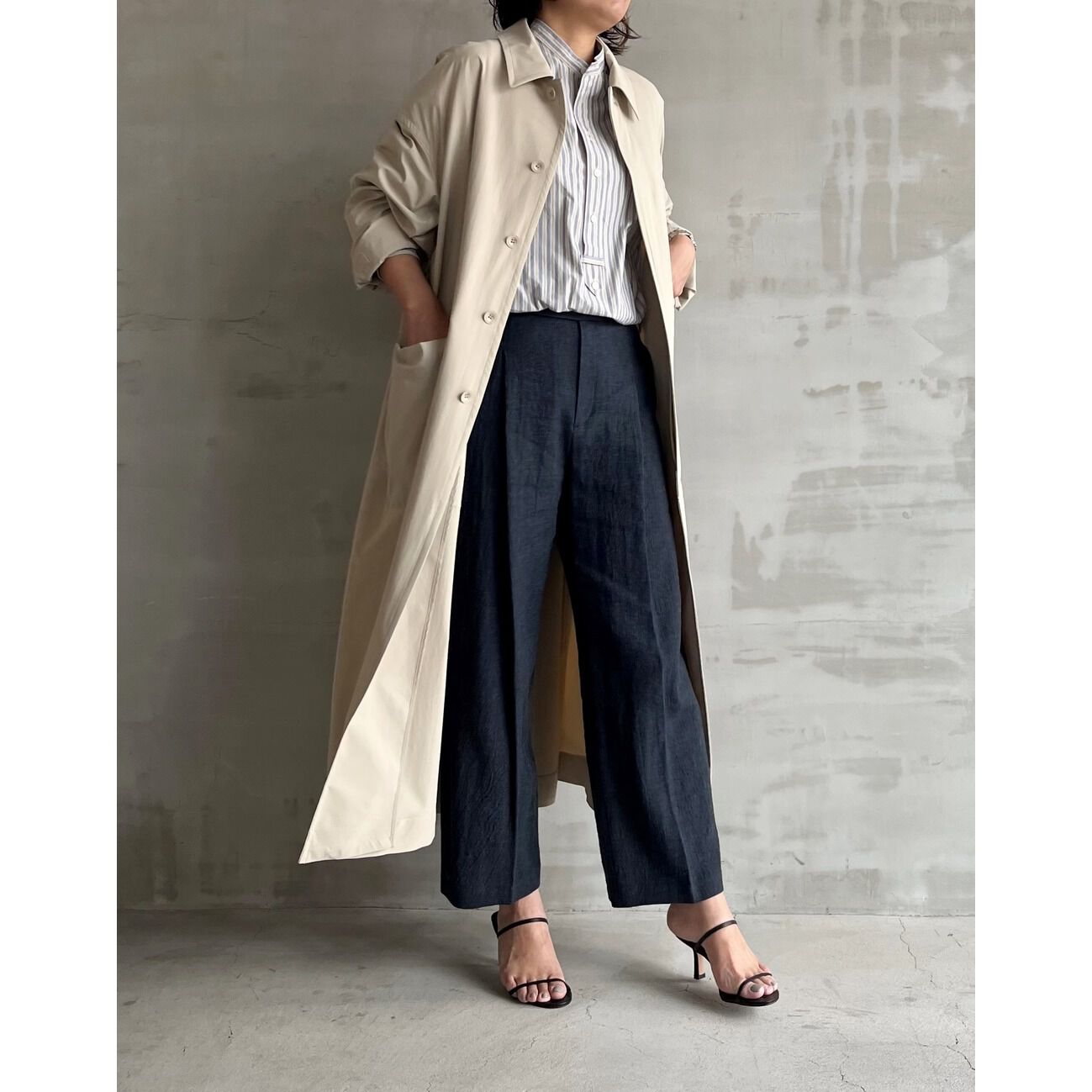 HELIOPOLE「HELIOPOLE ATHLEISURE SHEER CORT」|トレンチコート|