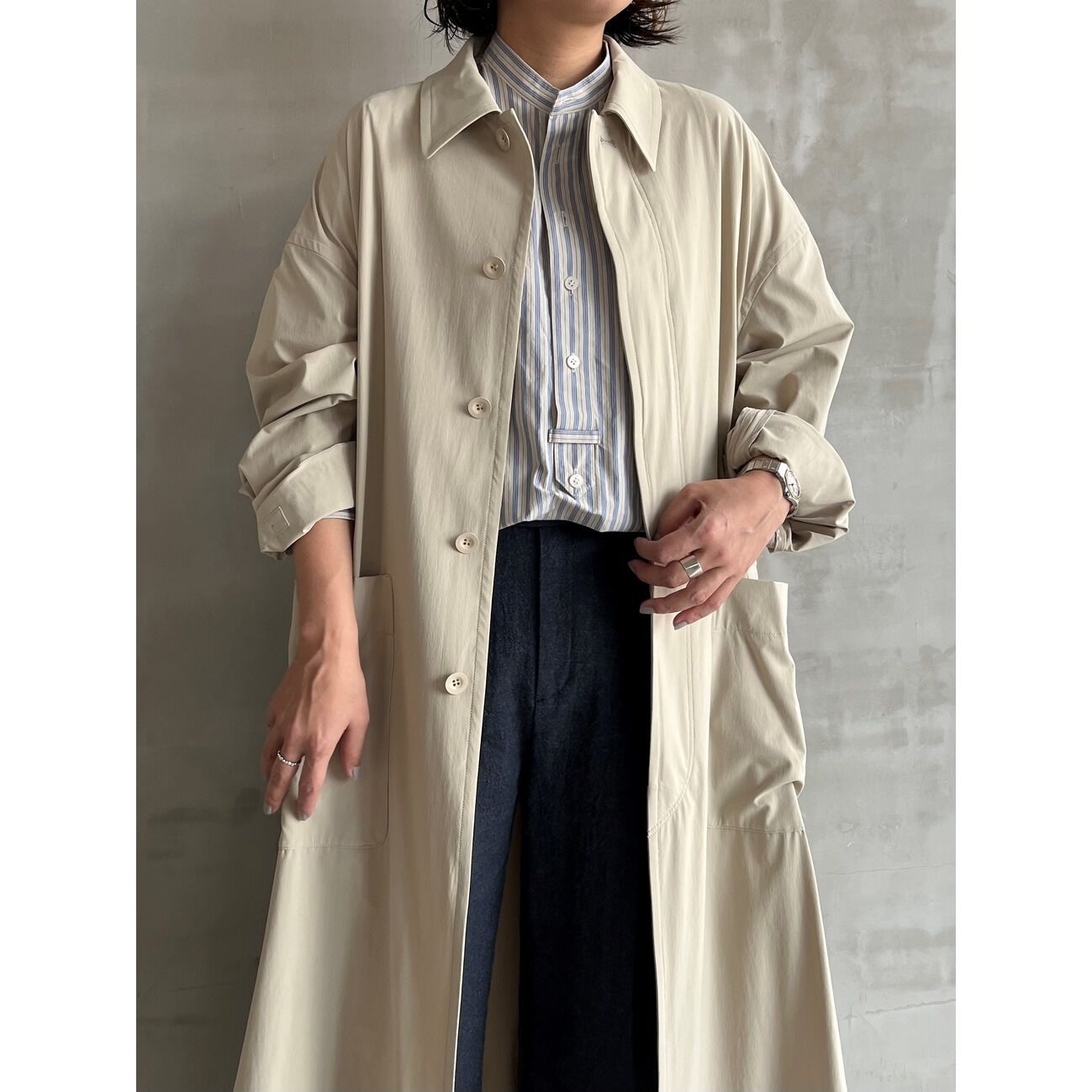 HELIOPOLE「HELIOPOLE ATHLEISURE SHEER CORT」|トレンチコート|