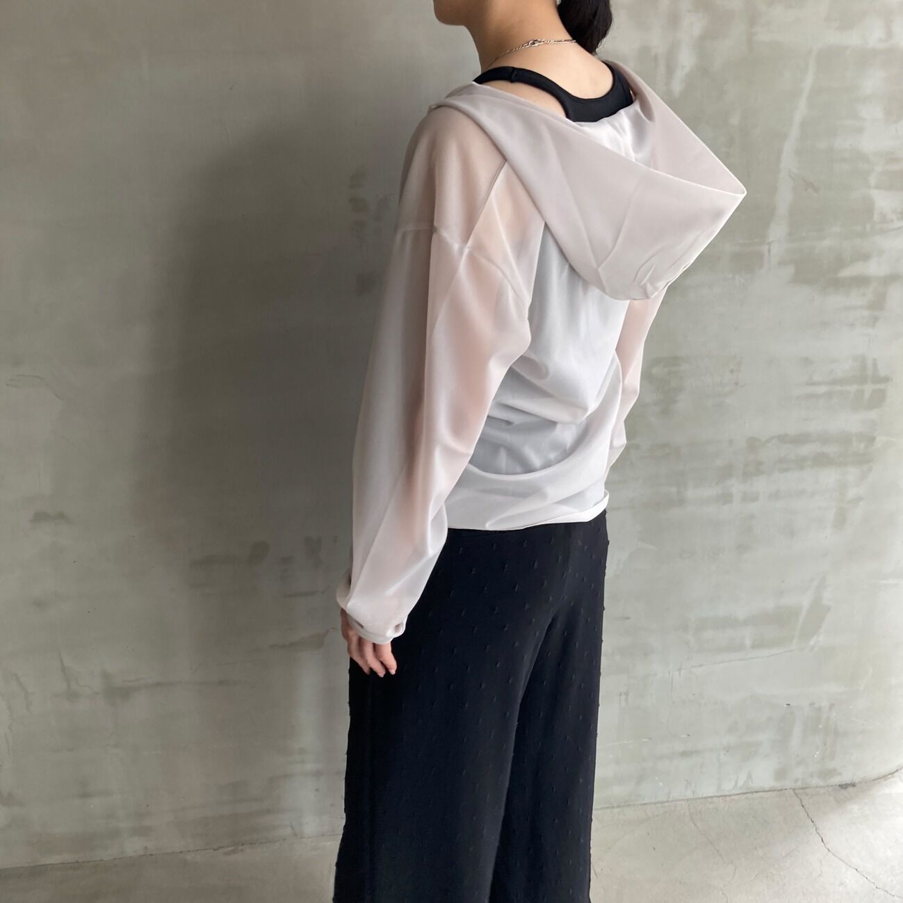 HELIOPOLE「HELIOPOLE SHEER HOODIE PULLOVER」|Tシャツ・カットソー|