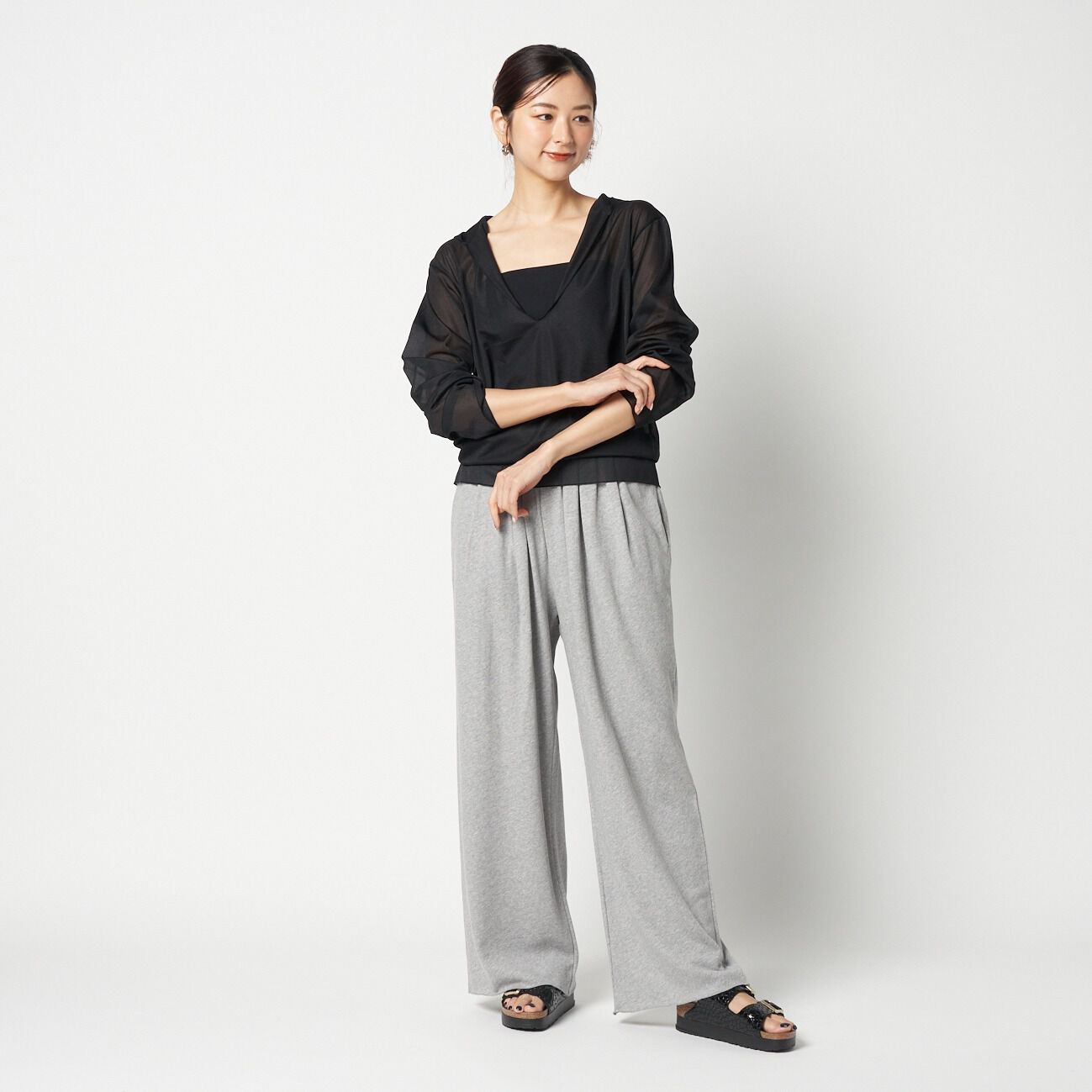 HELIOPOLE「HELIOPOLE SHEER HOODIE PULLOVER」|Tシャツ・カットソー|