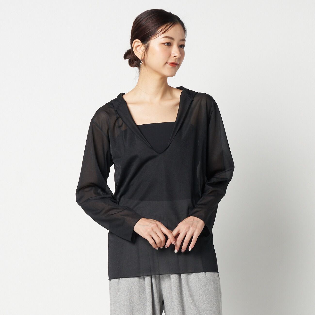 HELIOPOLE「HELIOPOLE SHEER HOODIE PULLOVER」|Tシャツ・カットソー|