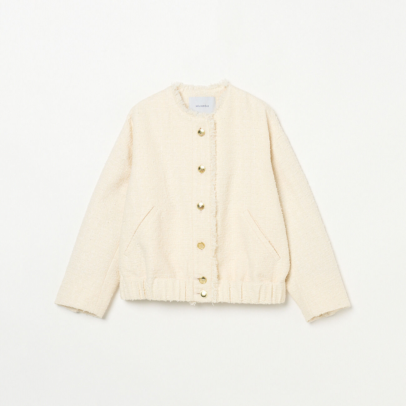 HELIOPOLE「HELIOPOLE TWEED BLOUSON」|ブルゾン・スタジャン|アイボリー