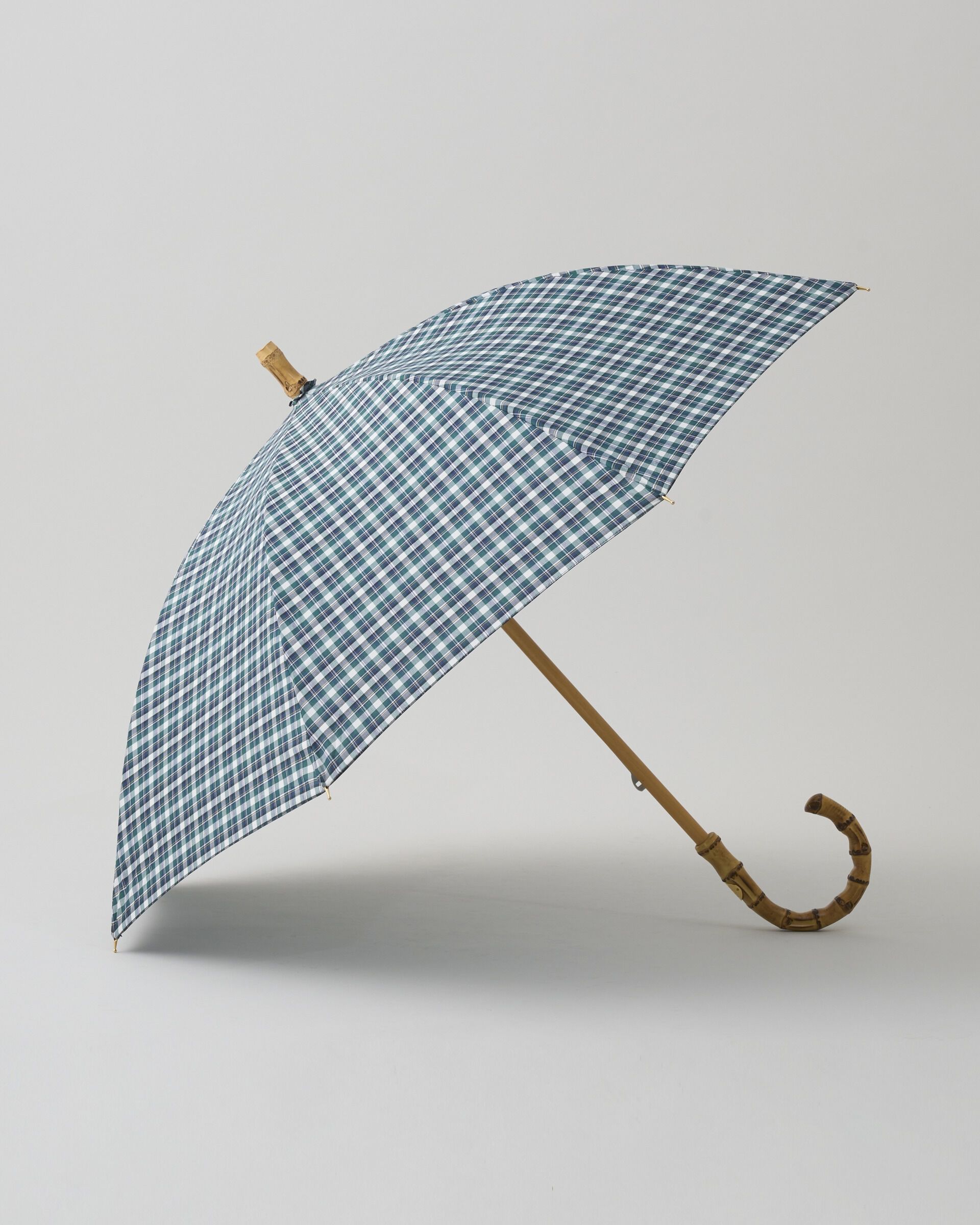 Traditional Weatherwear「UMBRELLA BAMBOO」|傘|ｸﾞﾘｰﾝﾁｪｯｸ
