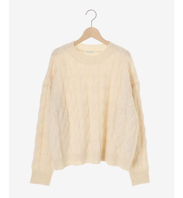 le.coeur blanc「《手洗い可能》モヘヤケーブルニットプルオーバー」|ニット・セーター|