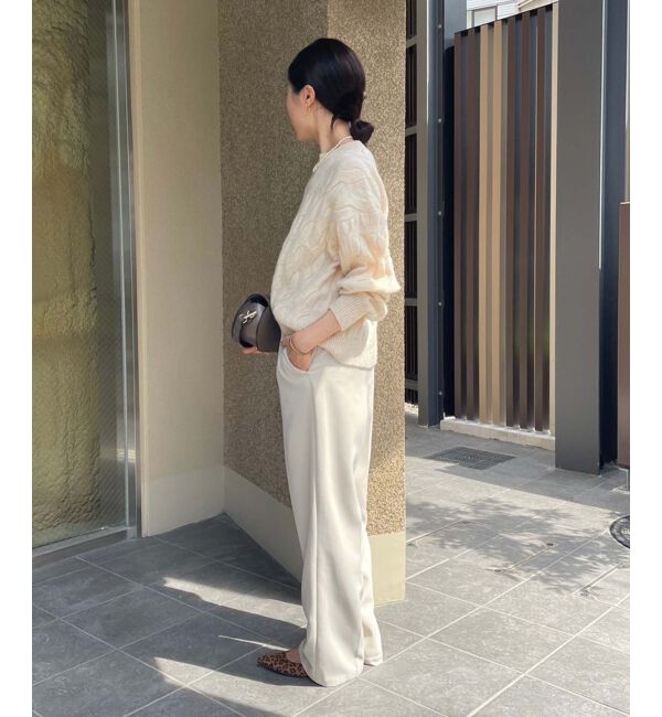 le.coeur blanc「《手洗い可能》モヘヤケーブルニットプルオーバー」|ニット・セーター|