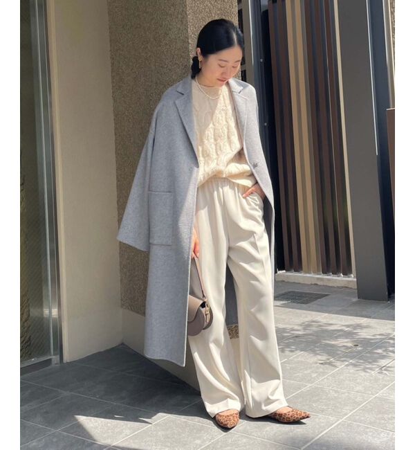 le.coeur blanc「《手洗い可能》モヘヤケーブルニットプルオーバー」|ニット・セーター|