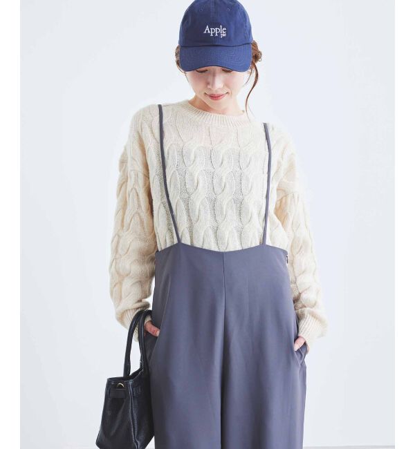 le.coeur blanc「《手洗い可能》モヘヤケーブルニットプルオーバー」|ニット・セーター|