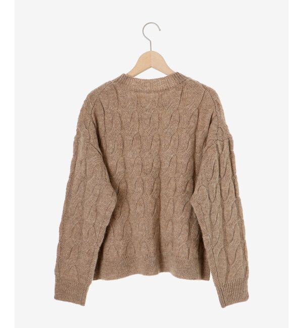 le.coeur blanc「《手洗い可能》モヘヤケーブルニットプルオーバー」|ニット・セーター|