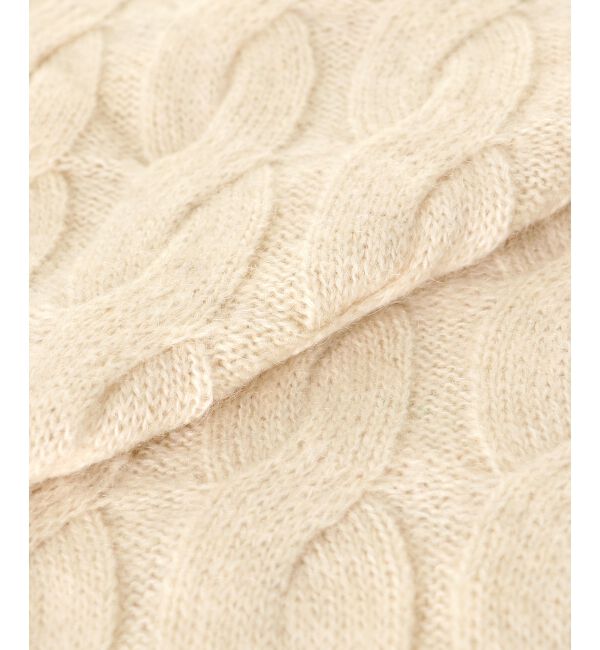le.coeur blanc「《手洗い可能》モヘヤケーブルニットプルオーバー」|ニット・セーター|