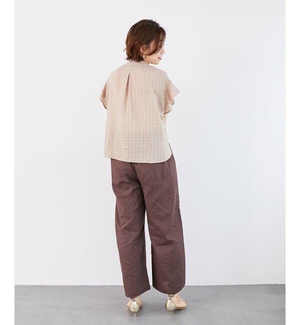  「ストライプフロントフリルブラウス」|シャツ・ブラウス|