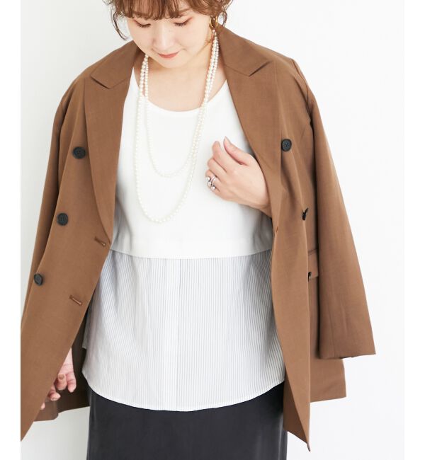  「ストライプレイヤータンク」|タンクトップ|オフ／柄