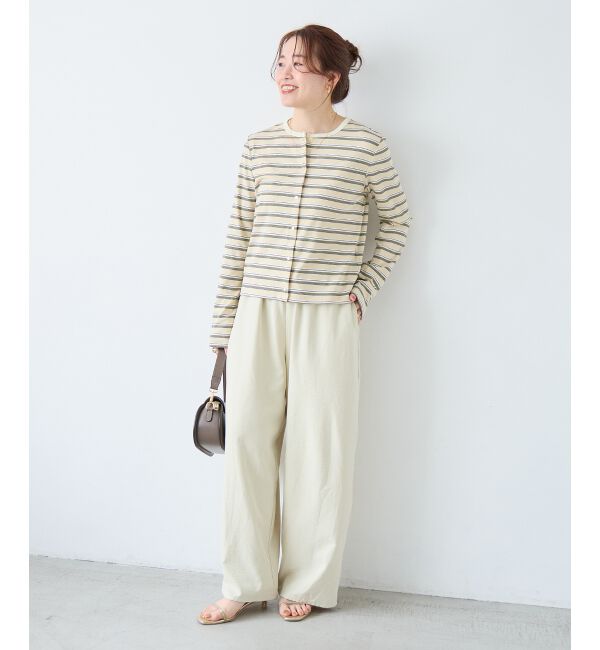  「マルチボーダーリブカーデ」|カーディガン|