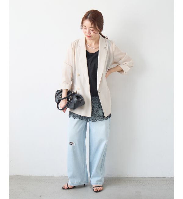  「裾レースタンク」|タンクトップ|