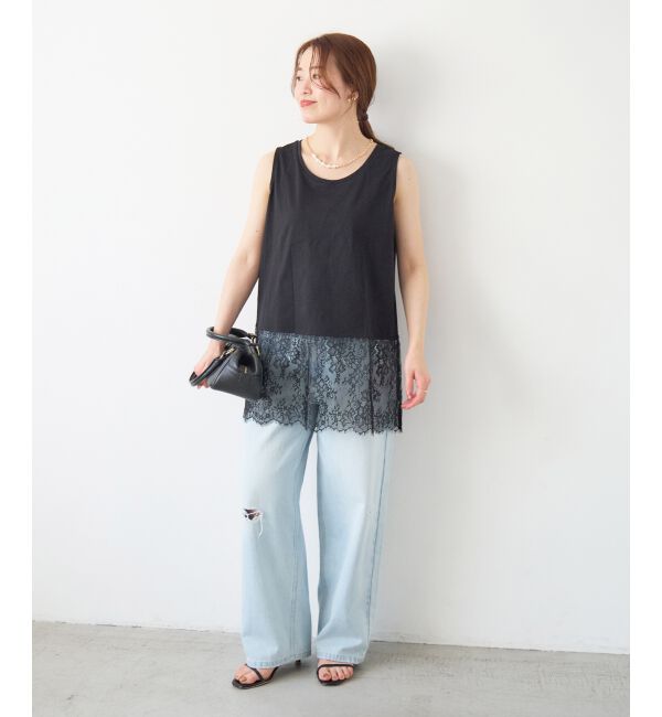  「裾レースタンク」|タンクトップ|