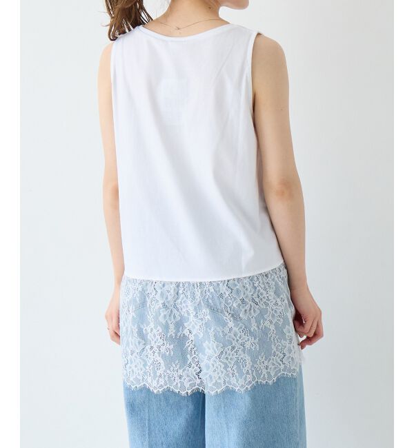  「裾レースタンク」|タンクトップ|