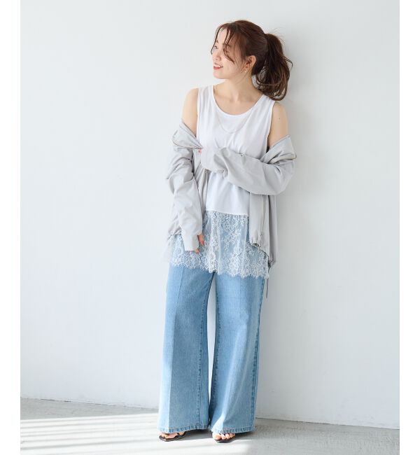  「裾レースタンク」|タンクトップ|