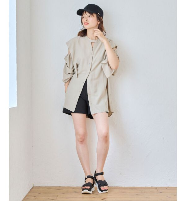 MAJESTICLEGON「2way肩あきレディシャツ」|シャツ・ブラウス|