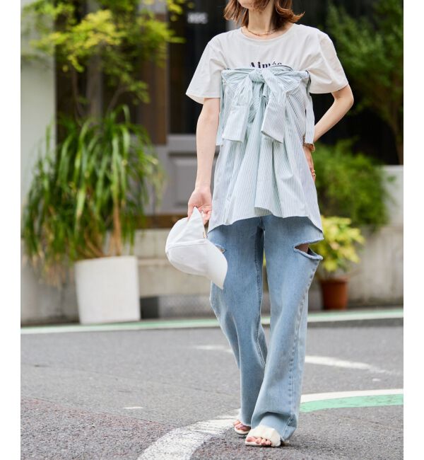 MAJESTICLEGON「2way肩あきレディシャツ」|シャツ・ブラウス|