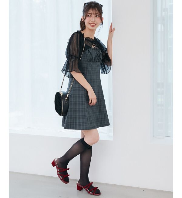 「チュールボレロセットミニキャミワンピ」|ワンピース|