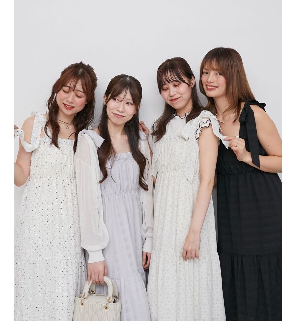  「肩リボンキャミワンピース」|ワンピース|