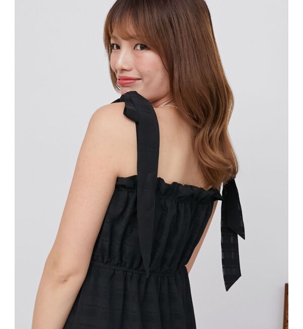  「肩リボンキャミワンピース」|ワンピース|