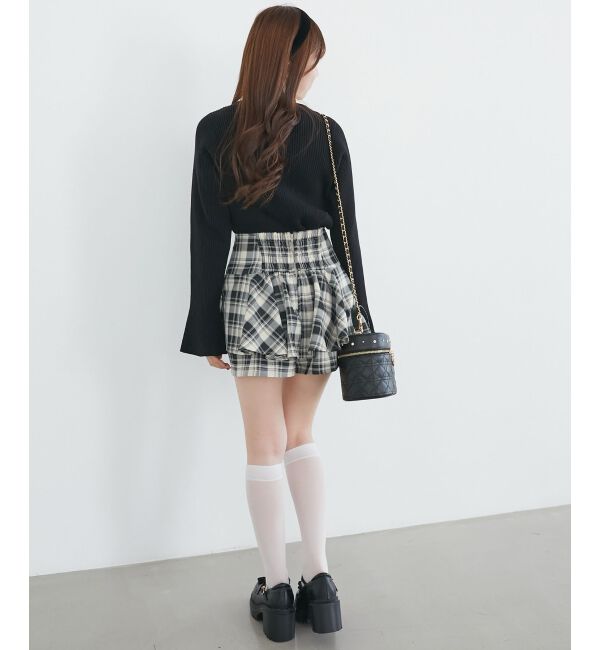  「リボンレース襟ニットカーディガン」|カーディガン|