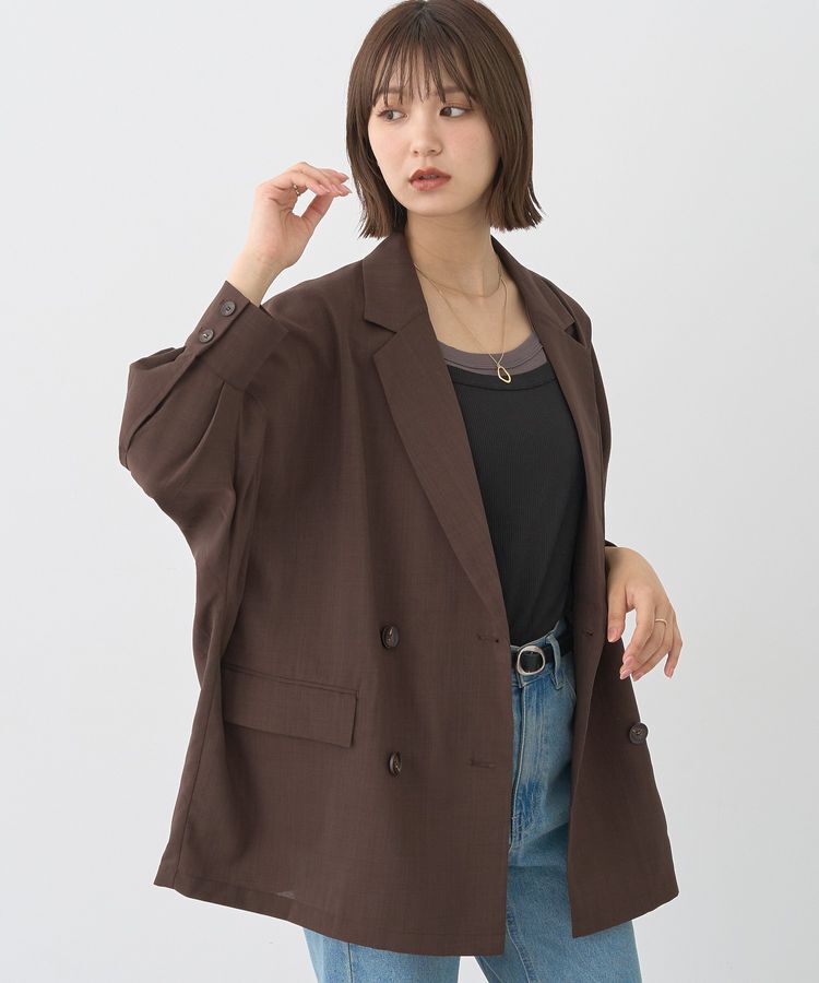 earth music&ecology「シアードルマンジャケット」|テーラードジャケット|Brown