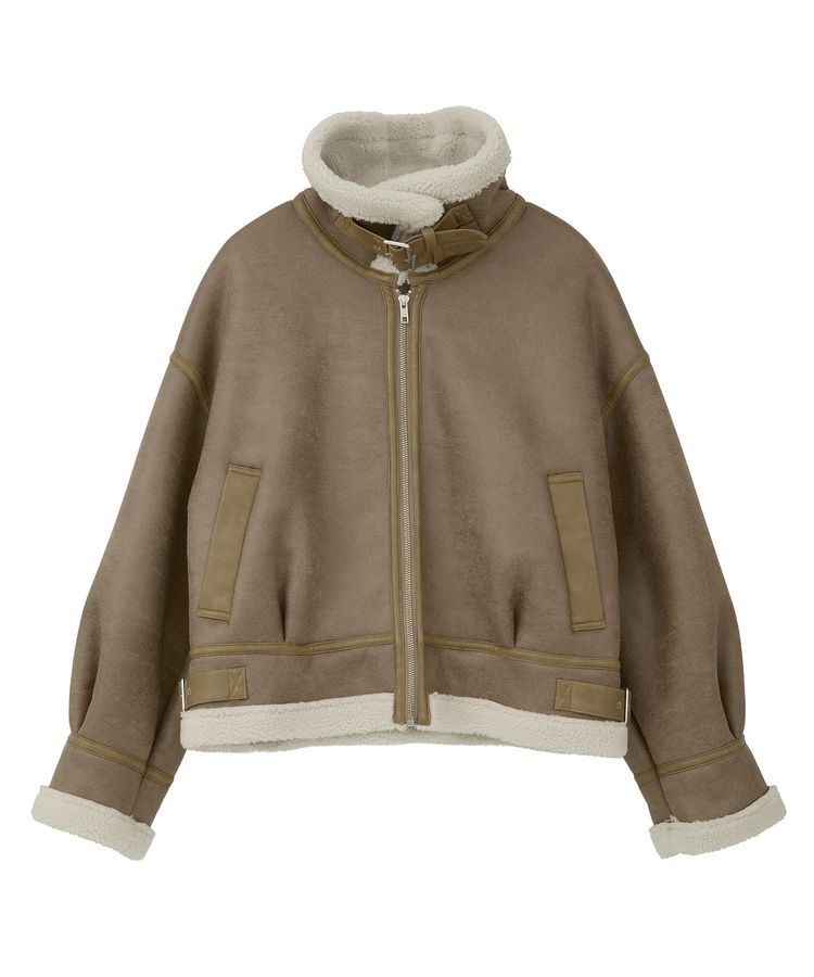 earth music&ecology「フェイクムートンジャケット」|ブルゾン・スタジャン|