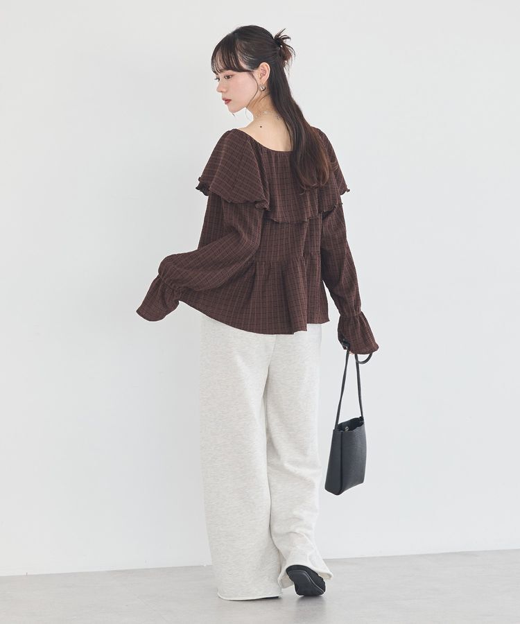 earth music&ecology「ラッフルカラーカットブラウス」|シャツ・ブラウス|