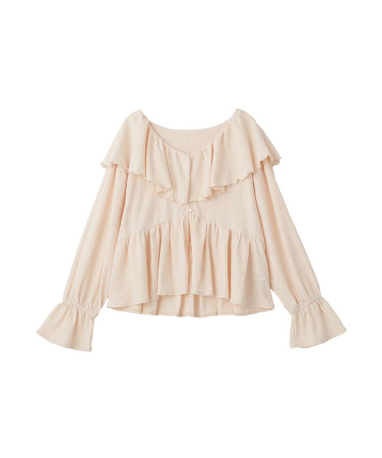 earth music&ecology「ラッフルカラーカットブラウス」|シャツ・ブラウス|