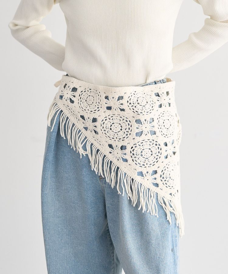 earth music&ecology「マルチクロシェスカーフ」|バンダナ・スカーフ|