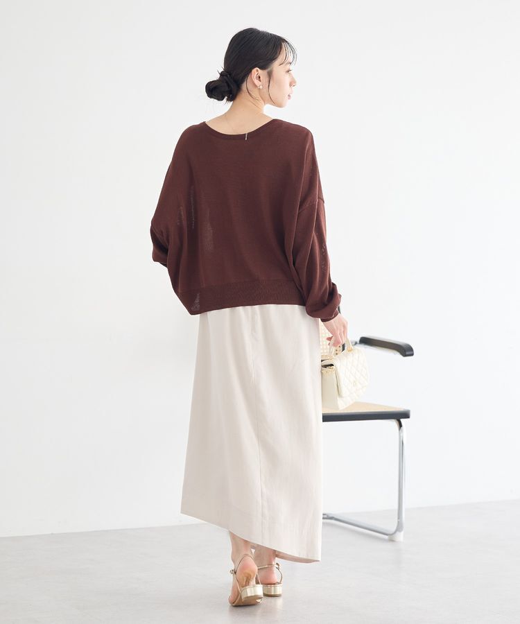 earth music&ecology「レーストリムシアーニットカーディガン」|カーディガン|