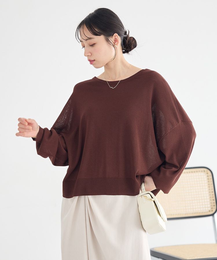 earth music&ecology「レーストリムシアーニットカーディガン」|カーディガン|