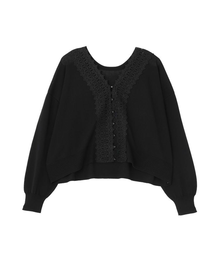 earth music&ecology「レーストリムシアーニットカーディガン」|カーディガン|